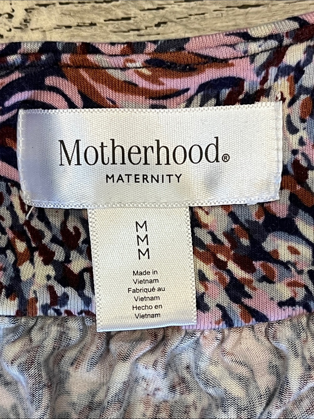 Motherhood Maternity Pink and Purple Floral V-Neck Maxi Dress Size M - Picture 5 of 8